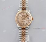 Rolex Datejust 31 Rose Gold Dial With Diamonds Swiss Clone Watches